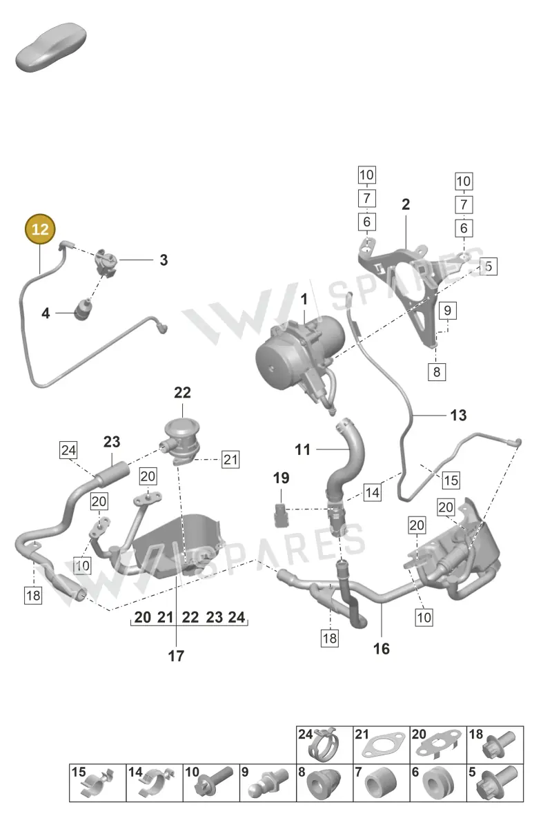 0PB131516 — Porsche 911 (2021-2022) diagram p59108000, position 12