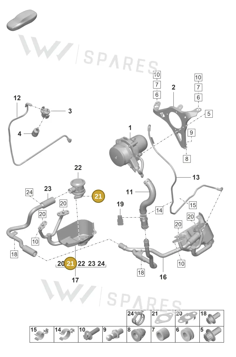 0PB131550 — Porsche 911 (2021-2022) diagram p59108000, position 21