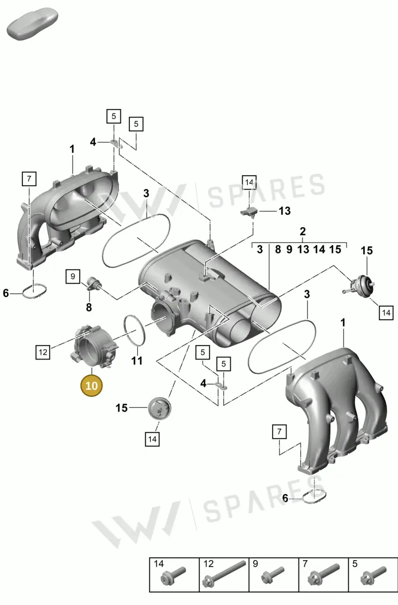 0PB133062D — Porsche Boxster Spyder (2019-2020) diagram p55107100, position 8+10