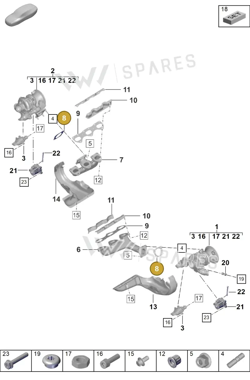 0PB145039A — Porsche 992 Sport Classic (2020-) diagram p57202000, position 8