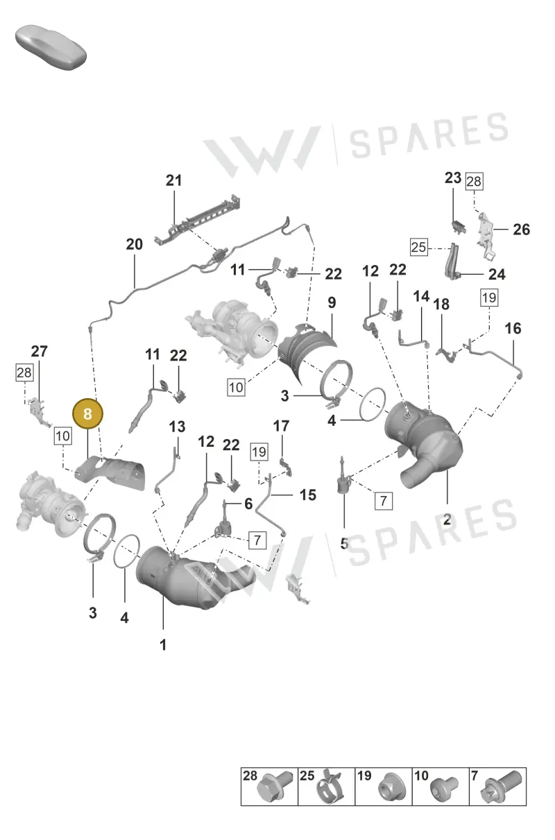 0PB145325E — Porsche 911 (2024-2025) diagram p53202200, position 8