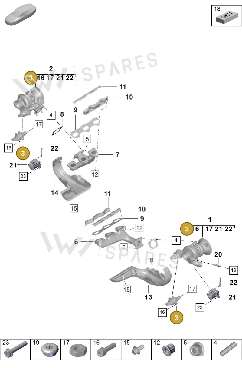 0PB145655B — Porsche 992 Sport Classic (2020-) diagram p57202000, position 3