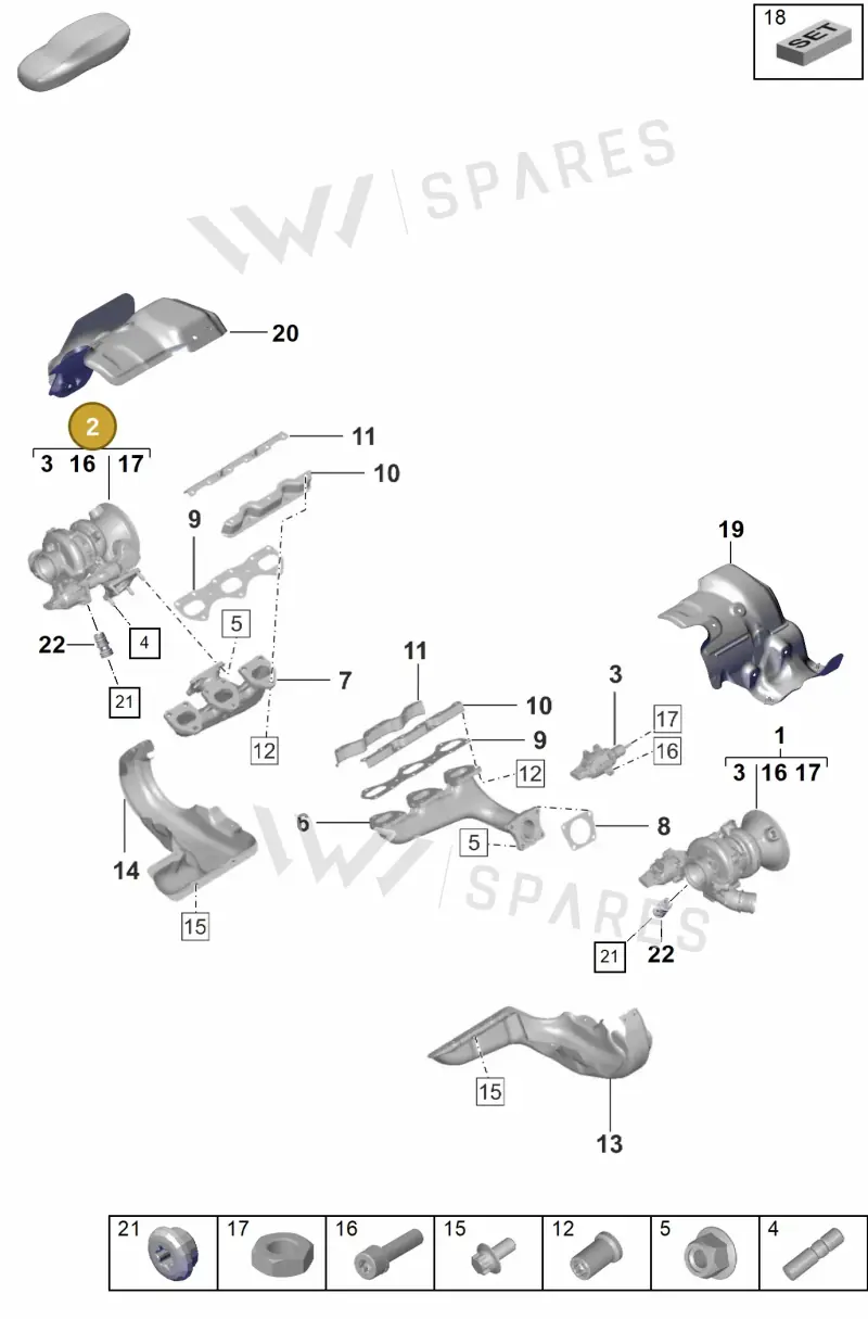 0PB145702S — Porsche 911 (2018-2024) diagram p53202000, position 2