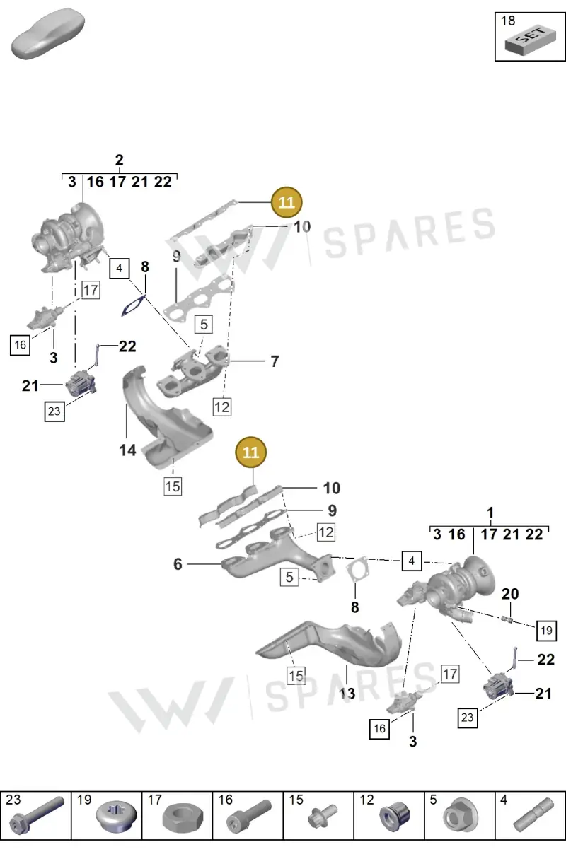 0PB199554 — Porsche 992 Sport Classic (2020-) diagram p57202000, position 11