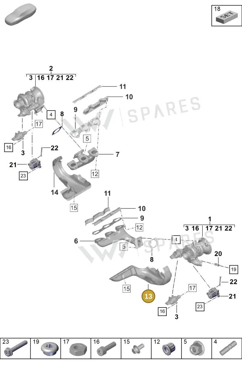 0PB251258 — Porsche 911 (2020-2022) diagram p57202000, position 13