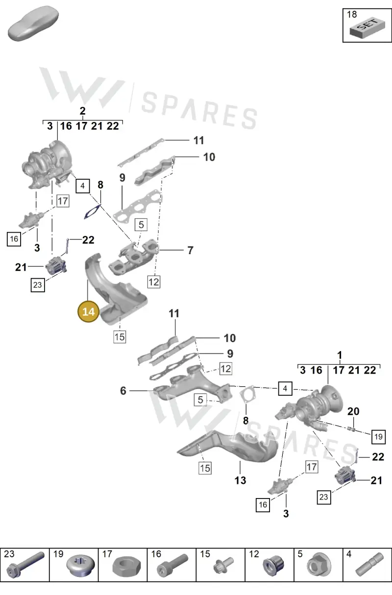 0PB251414 — Porsche 911 (2020-2022) diagram p57202000, position 14