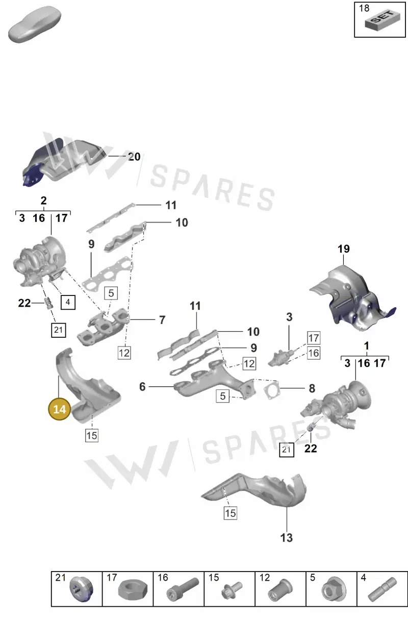 0PB251414 — Porsche 911 (2024-2025) diagram p53202000, position 14
