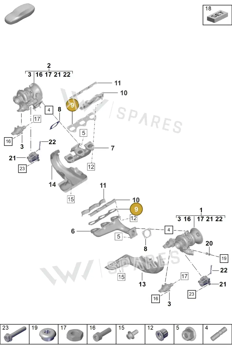0PB253039 — Porsche 992 Sport Classic (2020-) diagram p57202000, position 9