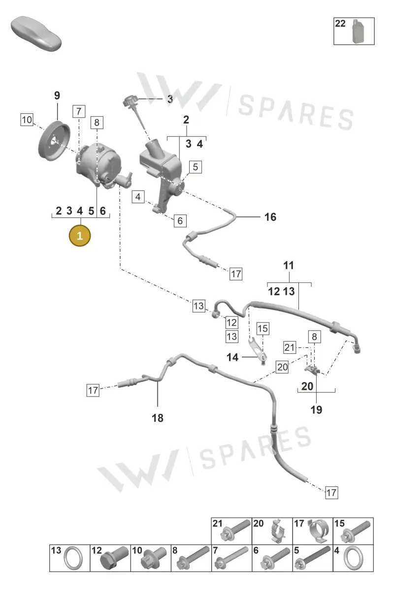 0PB422140A — Porsche 911 (2020-2022) diagram p53402120, position 1