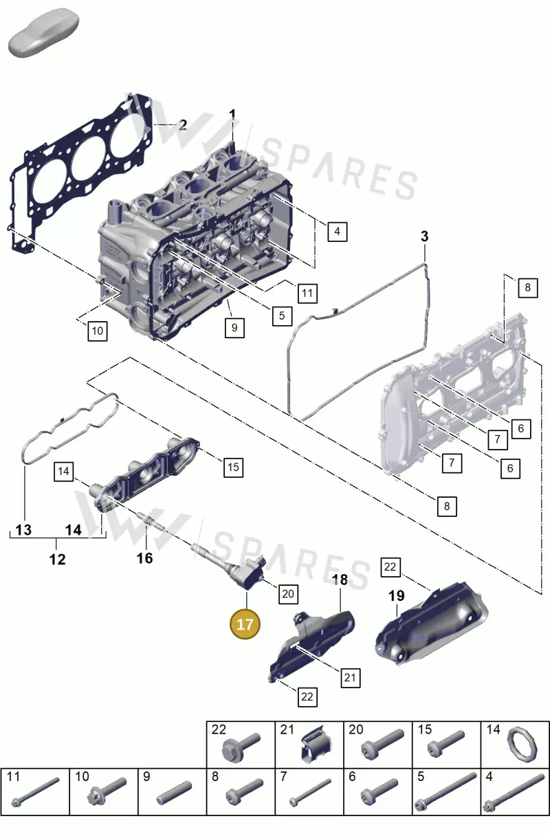 0PB905093G — Porsche Boxster Spyder (2019-2020) diagram p55103005, position 17