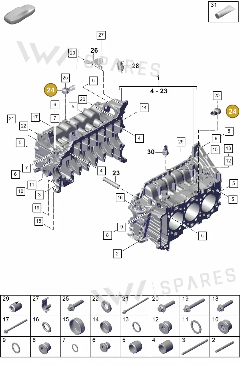 0PB905377C — Porsche 911 (2021-2022) diagram p59101100, position 24