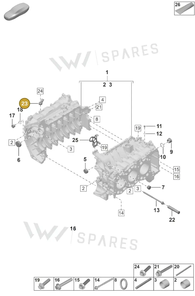 0PB905377C — Porsche 911 (2024-2025) diagram p53000002, position 23
