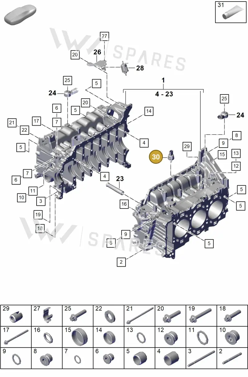 0PB906054 — Porsche GT3 RS (2021-) diagram p59101100, position 30