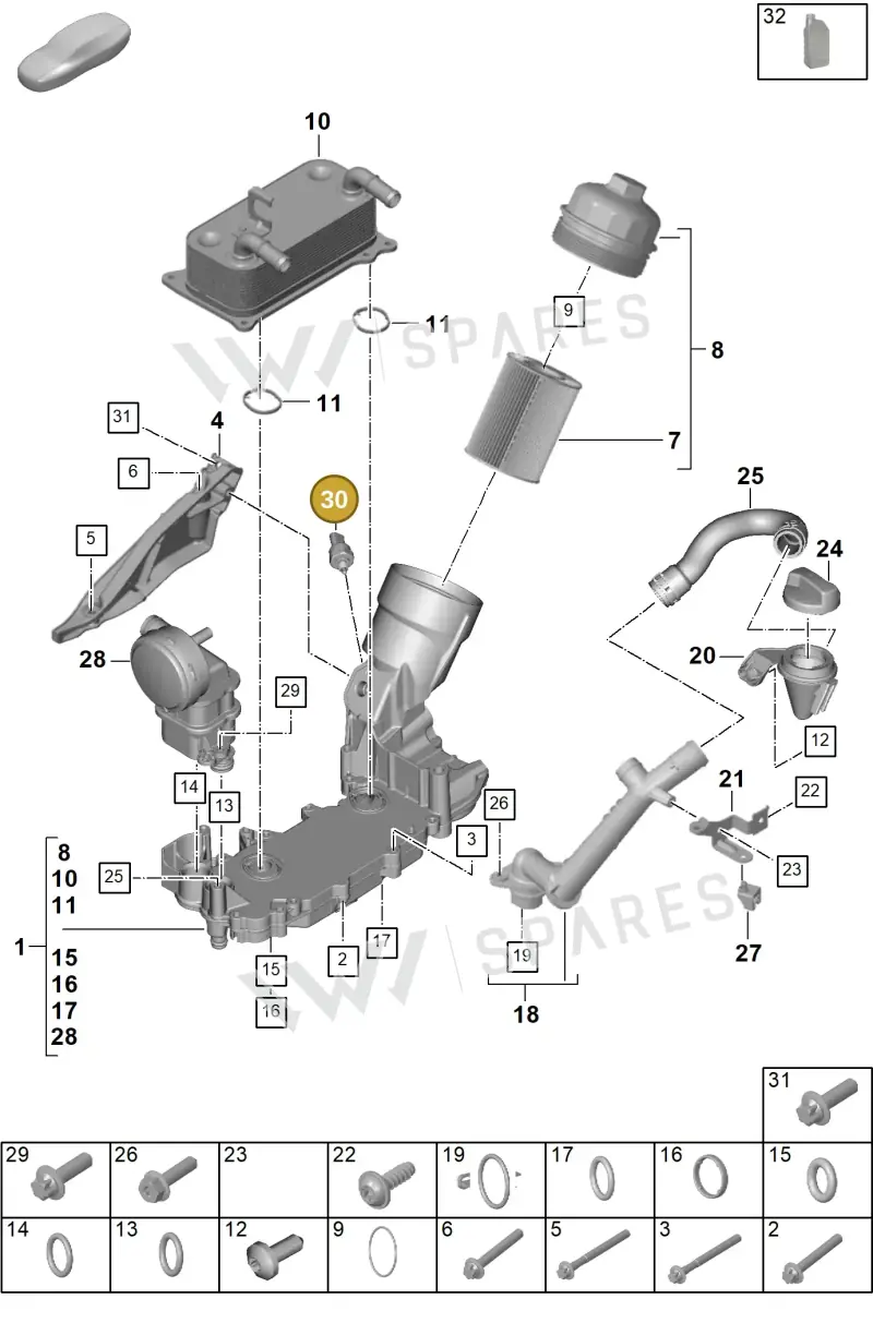 0PB906054 — Porsche 992 Carrera Coupe (2024-) diagram p63104100, position 30