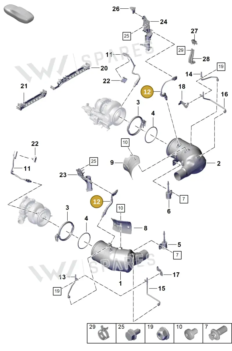 0PB906265H — Porsche 911 (2020-2022) diagram p57202200, position 12