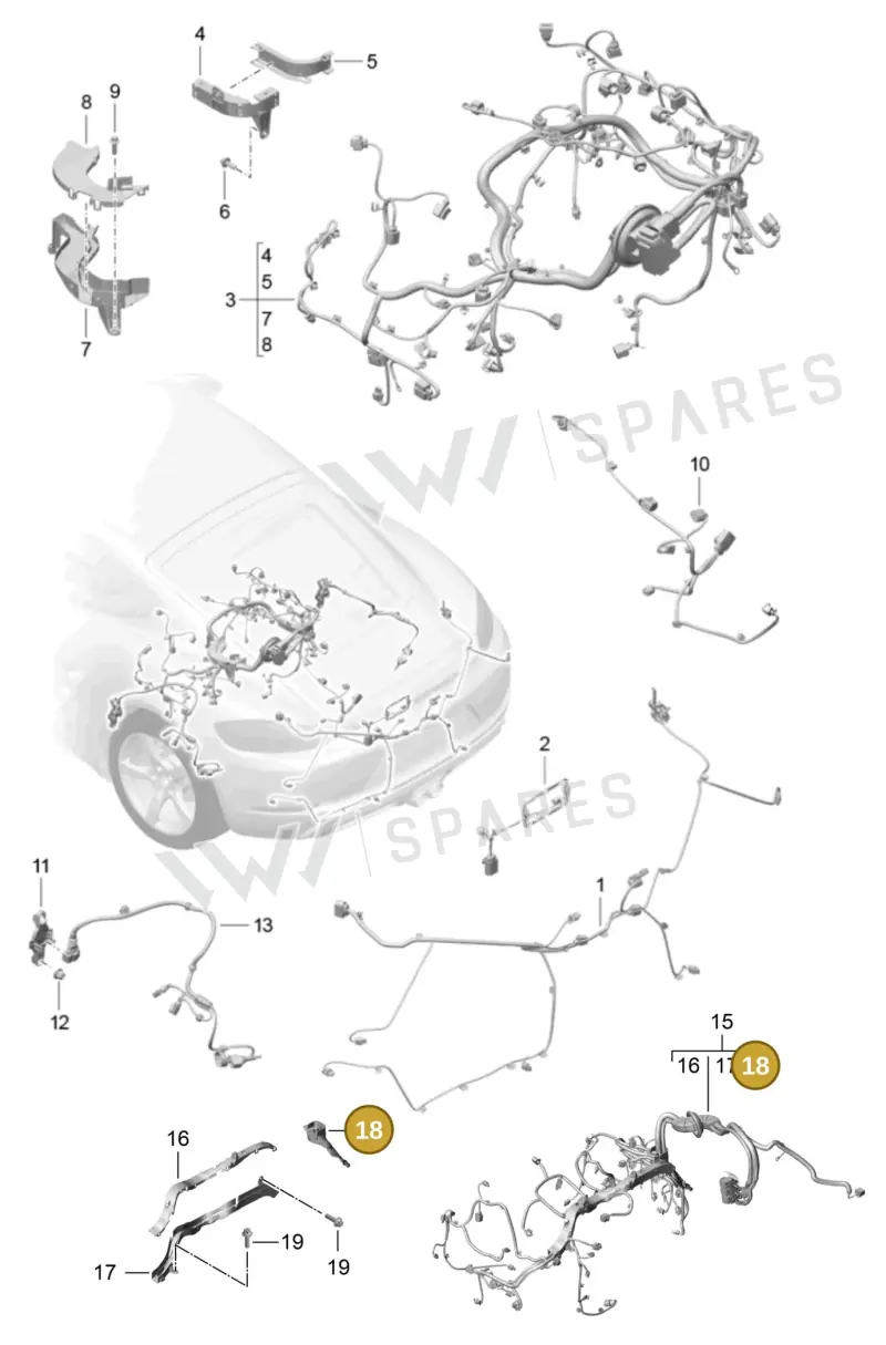 0PB971341F — Porsche Cayman (2016-2019) diagram p50902020, position 18