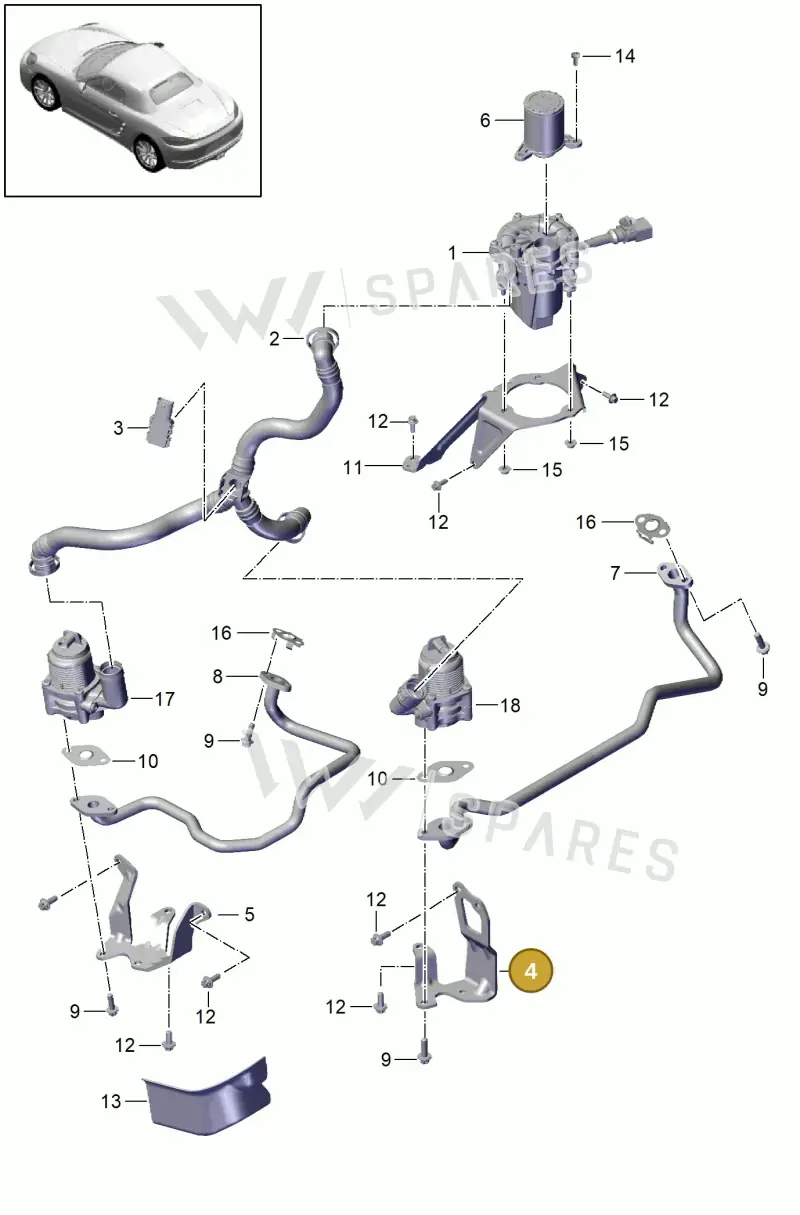 0PC131817A — Porsche Boxster (2016-) diagram p48000002, position 4