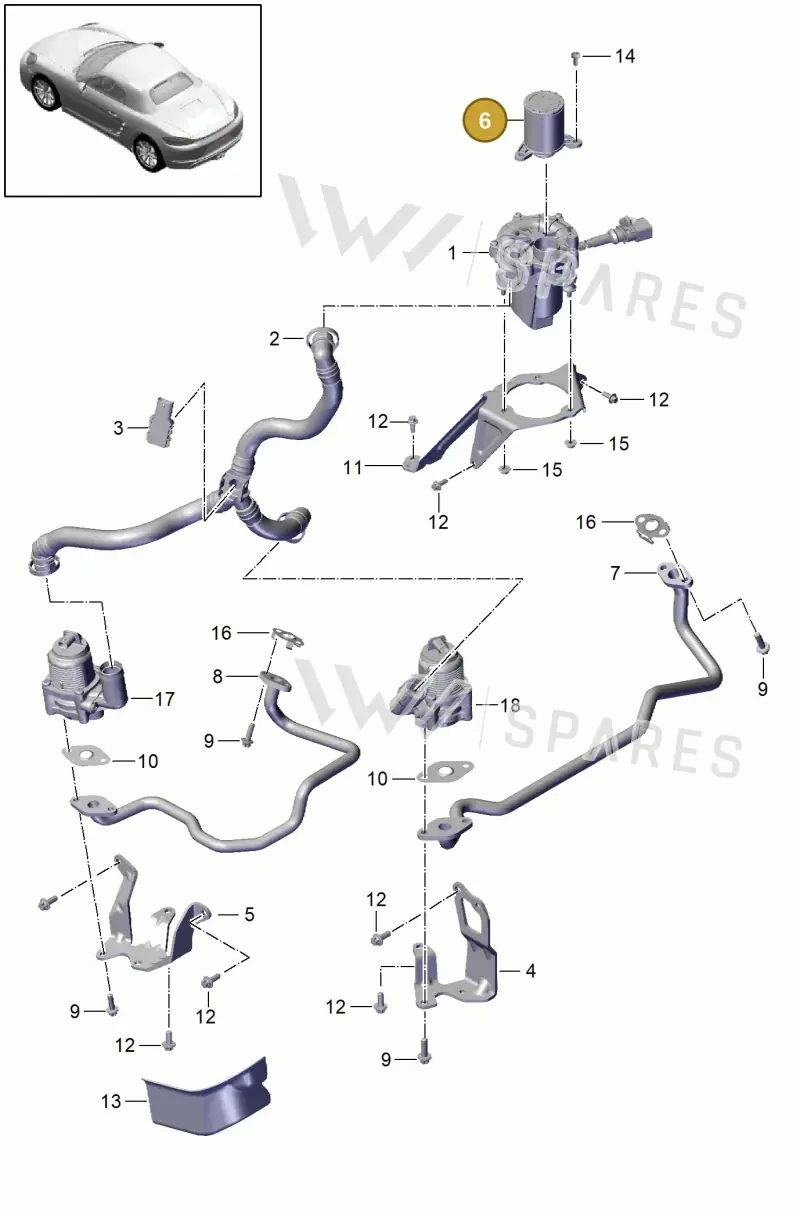 0PC131837A — Porsche Boxster (2016-2019) diagram p48000001, position 6