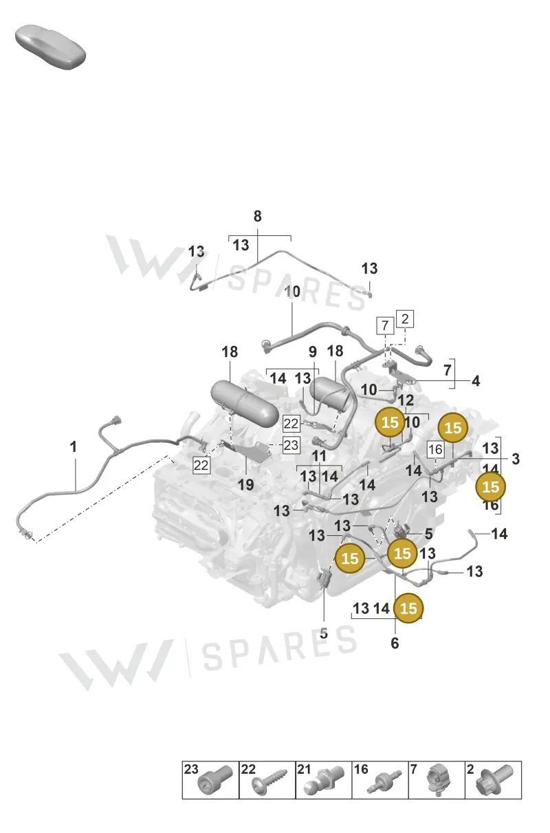0PC133794 — Porsche 911 (2021-2022) diagram p59107400, position 15