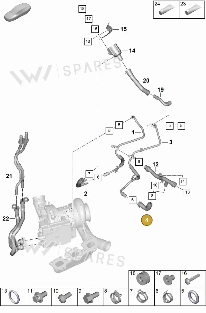 0PD121108 — Porsche 911 (2024-2025) diagram p63202110, position 4