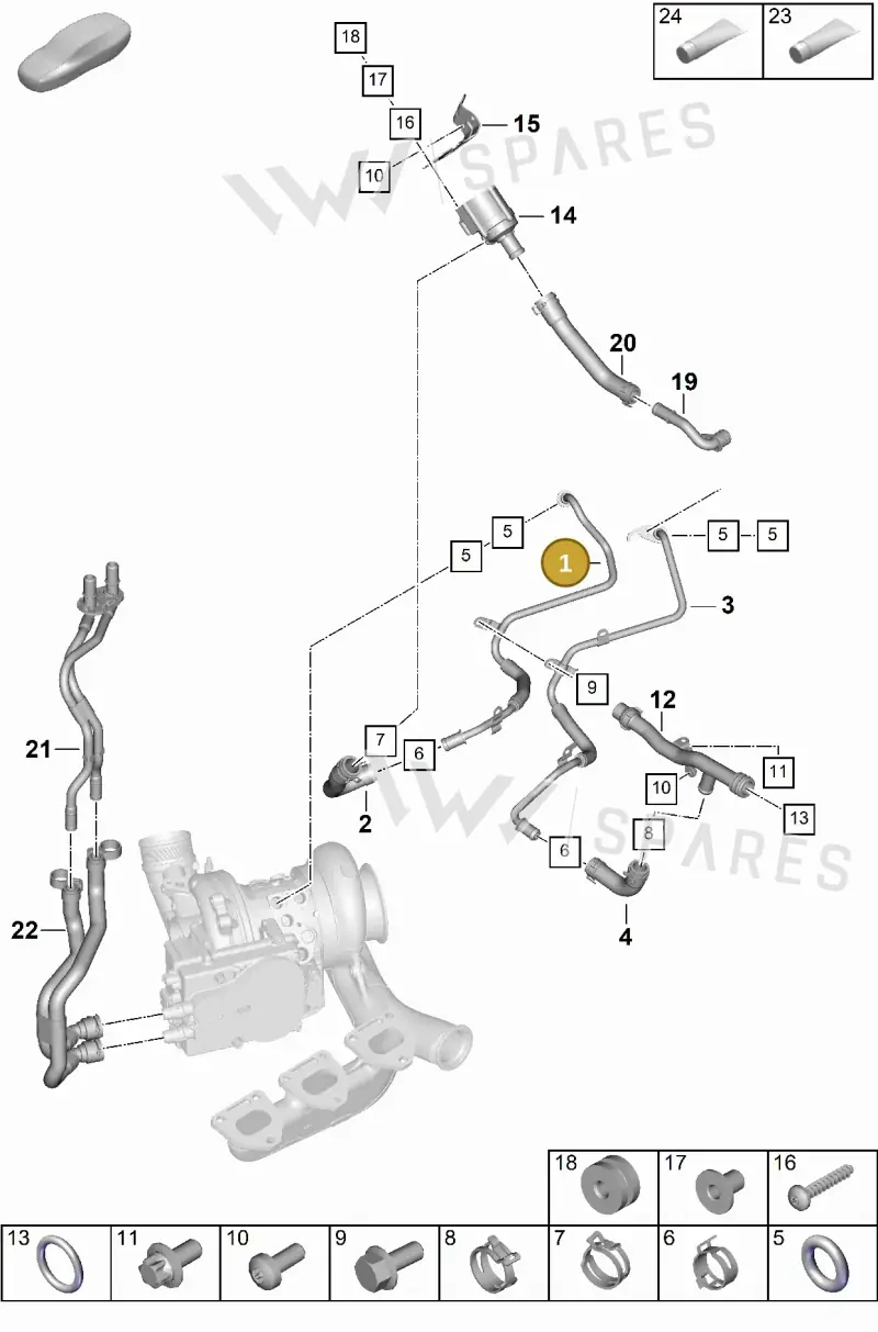 0PD121667B — Porsche 911 (2024-2025) diagram p63202110, position 1