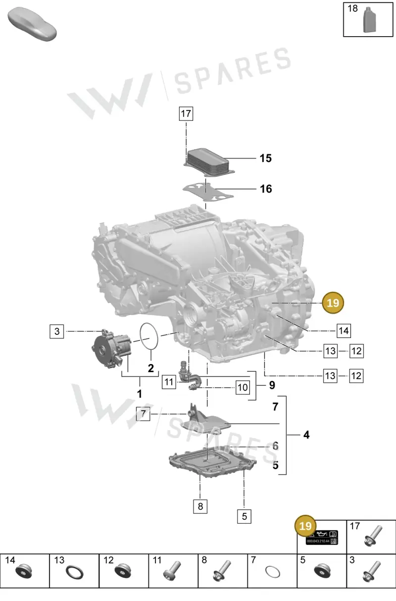 0QE010039A — Porsche Macan (2024-2024) diagram p61355100, position 19