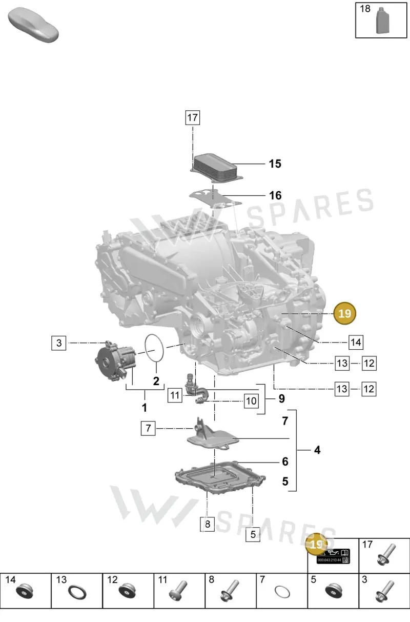 0QE010039 — Porsche Macan (2024-2024) diagram p61355100, position 19