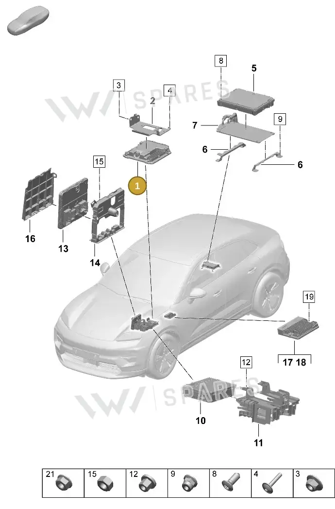 0Z7907181S — Porsche Macan (2024-2024) diagram p61901010, position 1