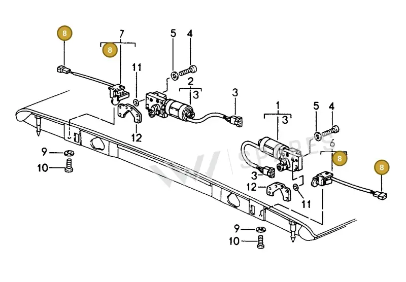 171971998A — Porsche Carrera 4 Cabrio (1993-1998) diagram p17811036, position 8