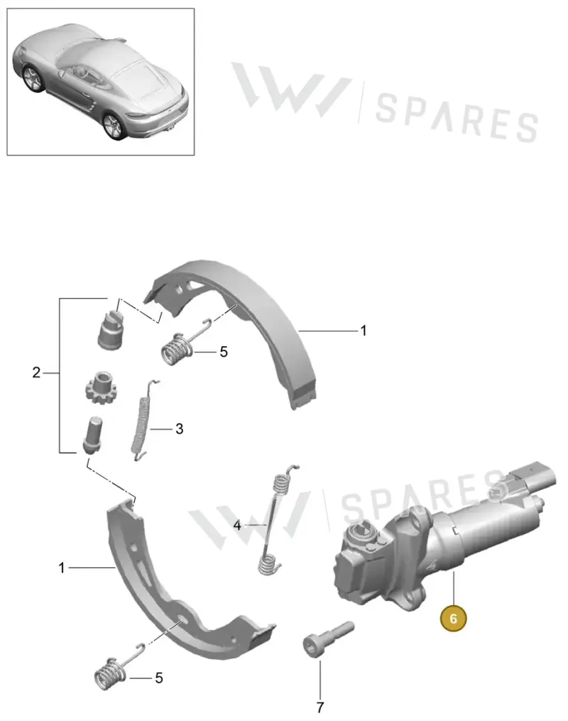 298609403 — Porsche Cayman (2016-2019) diagram p50603050, position 6