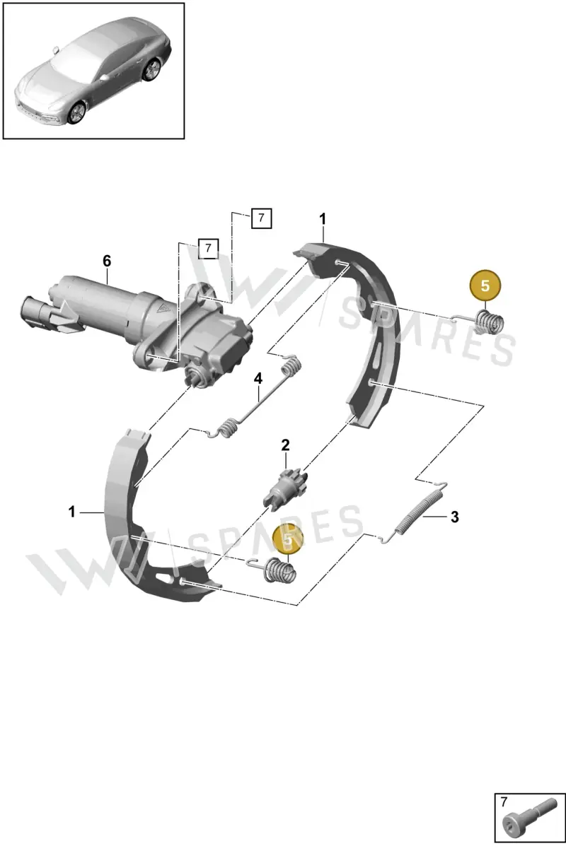 298609583 — Porsche Panamera 4 Hybrid (2016-2020) diagram p49603050, position 5