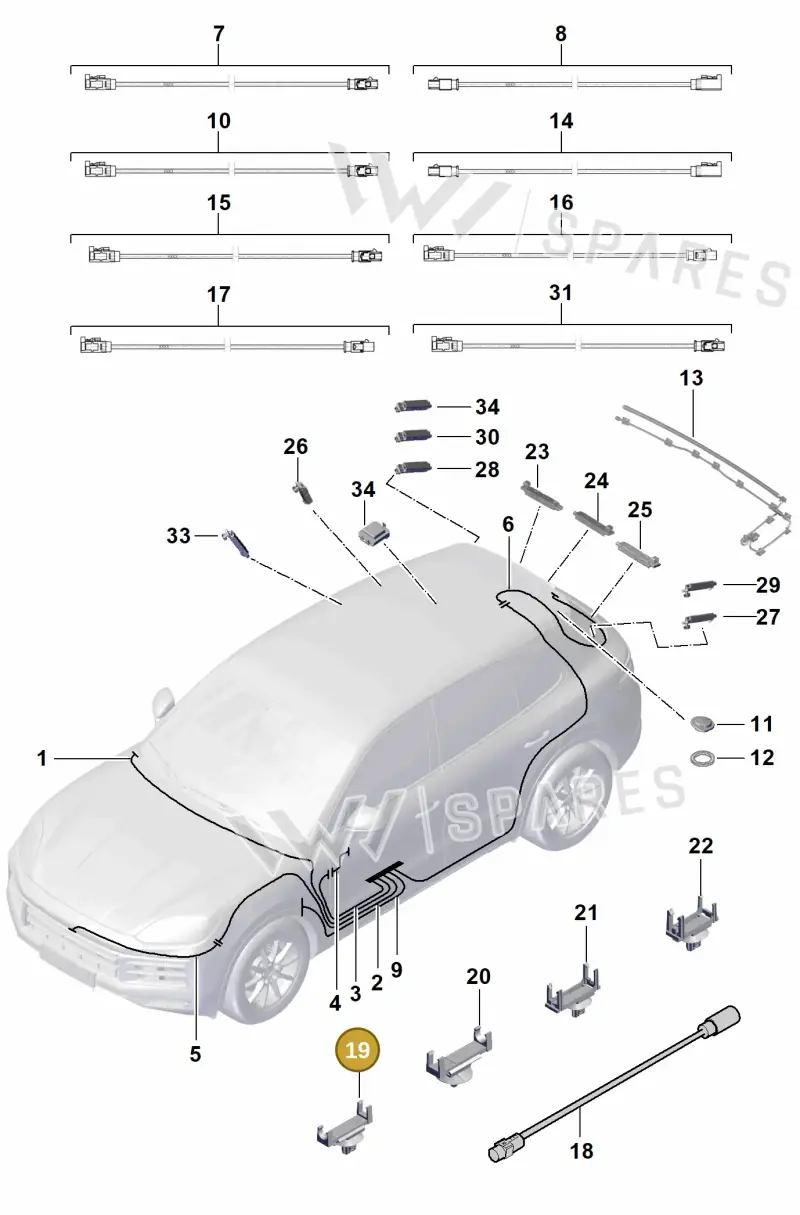 298937543 — Porsche Cayenne Coupe (2023-2023) diagram p60912100, position 19