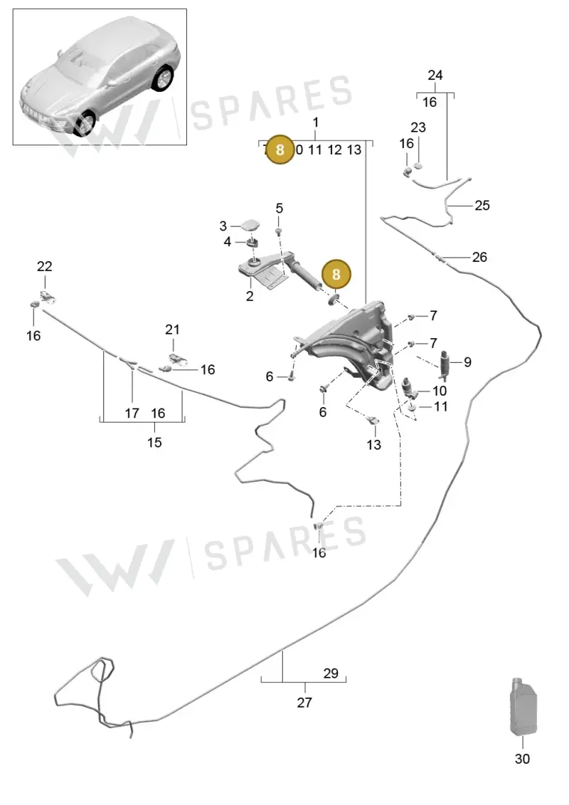 3C0955489A — Porsche Macan GTS (2013-2018) diagram p44904010, position 8