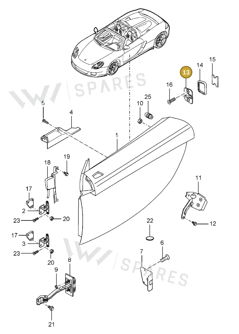 3D4837033D — Porsche Carrera GT (2003-2006) diagram p25804000, position 13