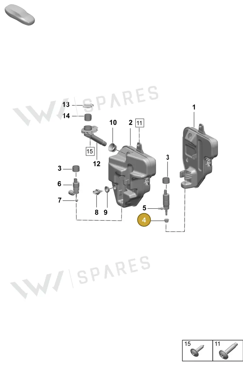 431955465A — Porsche Taycan Sport Turismo (2023-) diagram p64906200, position 4