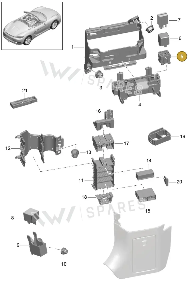 443937527 — Porsche Boxster (2016-) diagram p48902000, position 5