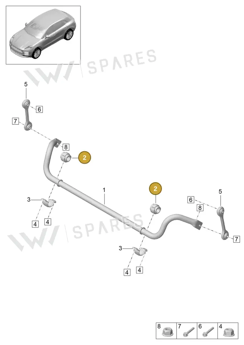 4D0411327J — Porsche Macan R4 TFSI (2018-) diagram p52402030, position 2