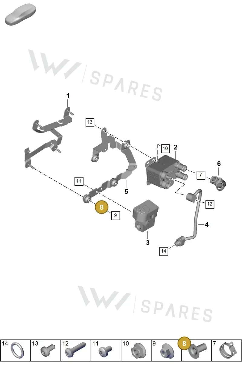 4D0614173B — Porsche 992 Carrera Coupe (2024-) diagram p63813100, position 8