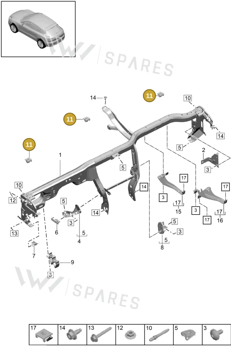 4D0857949A — Porsche Macan R4 TFSI (2018-) diagram p52809015, position 11