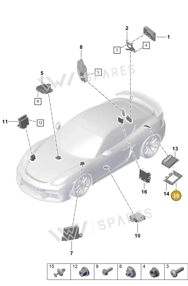 4D0863788 — Porsche Cayman GT4 (2019-) diagram p55901030, position 15