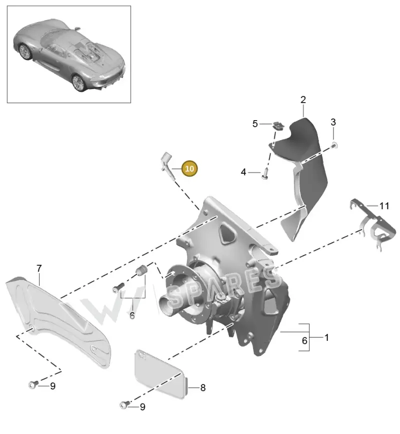 4E0927804F — Porsche 918 Spyder (2014-2015) diagram p43501000, position 10