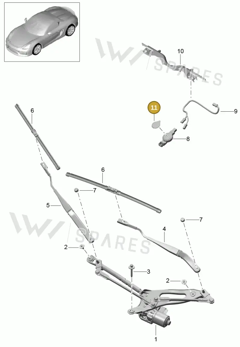 4E0955609 — Porsche Boxster Spyder (2015-2016) diagram p46904000, position 11