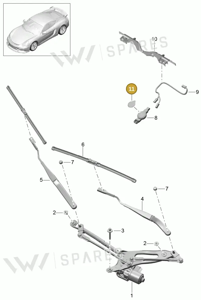 4E0955609 — Porsche Cayman GT4 (2015-2016) diagram p45904000, position 11
