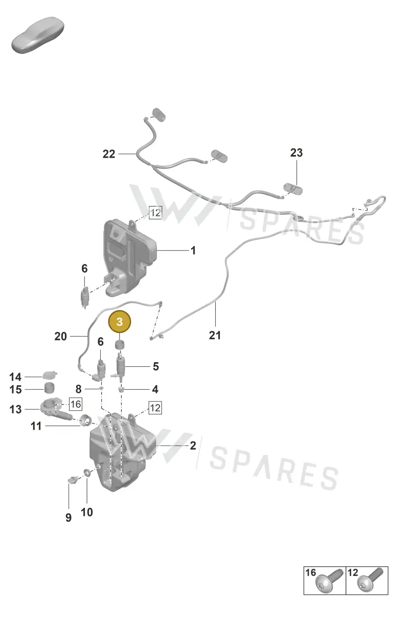 4E0955691 — Porsche Taycan Sport Turismo (2019-2024) diagram p56904100, position 3