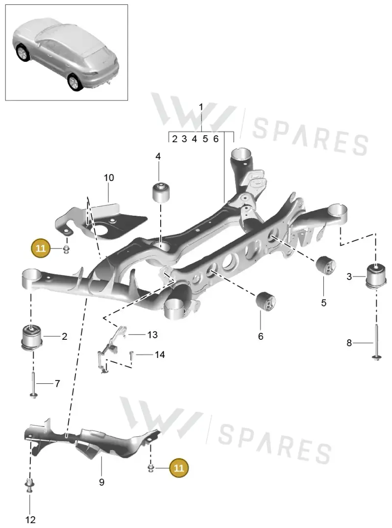 4F0501329A — Porsche Macan GTS (2013-2018) diagram p44501005, position 11