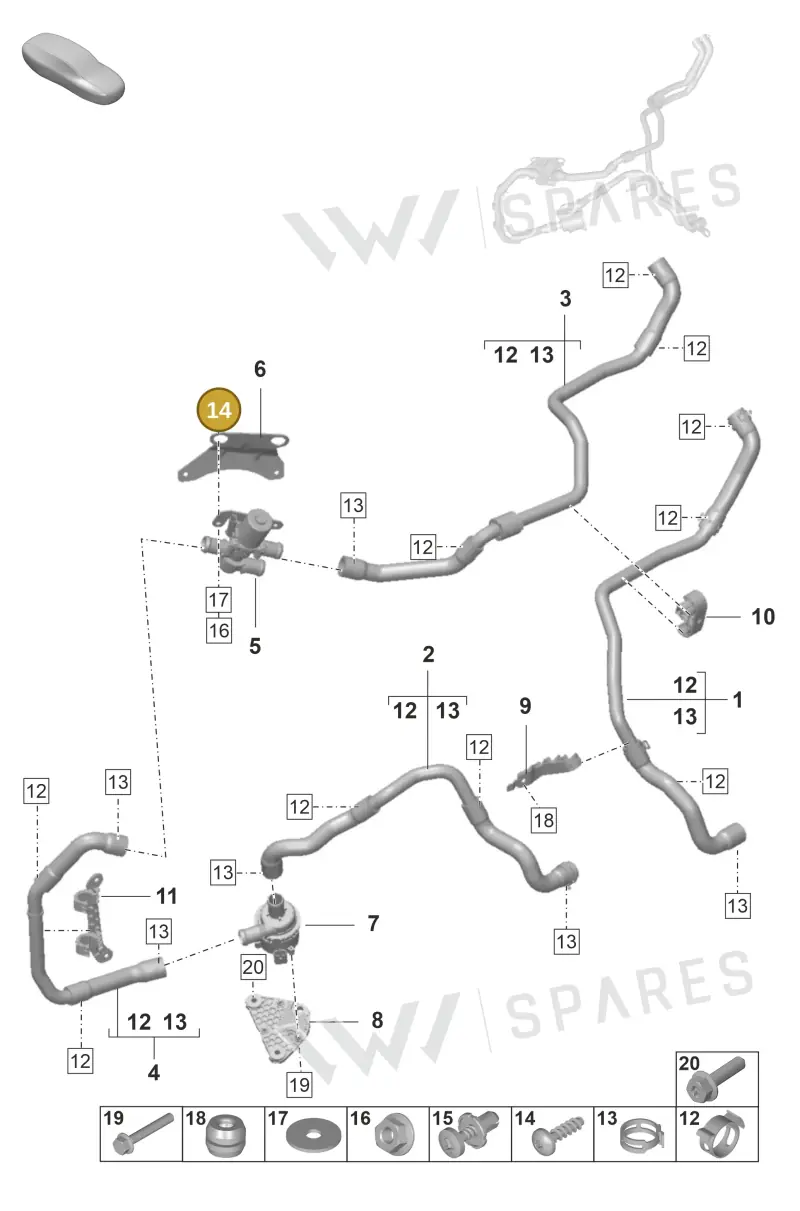 4F0857784 — Porsche Panamera (2023-) diagram p58813100, position 14
