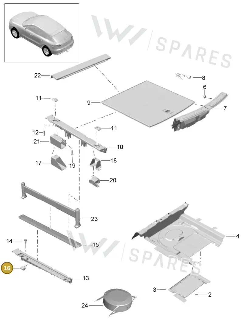 4F9863539 — Porsche Macan GTS (2013-2018) diagram p44807050, position 16