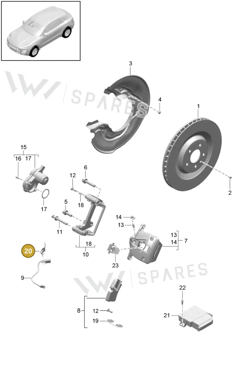 4G0615133 — Porsche Macan GTS (2013-2018) diagram p44603000, position 20