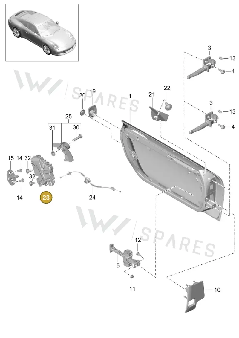 4G1837015A — Porsche 991 II Carrera 4 (2016-2019) diagram p47804000, position 23