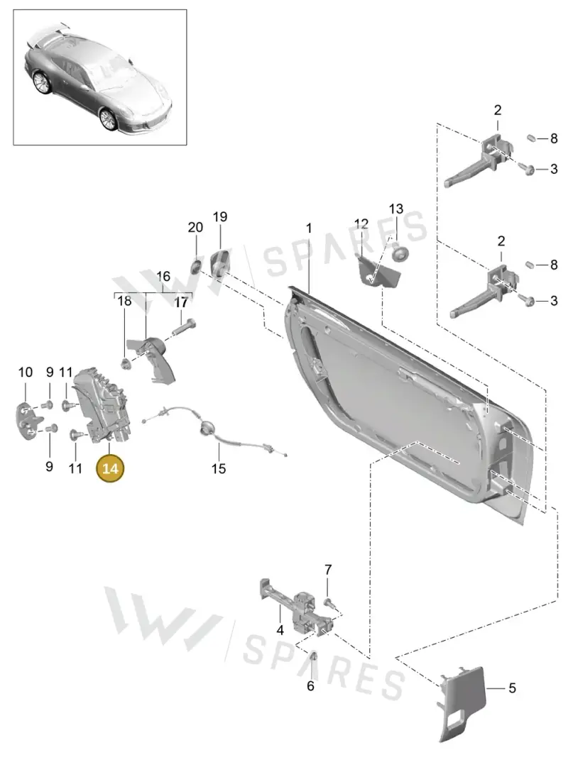 4G2837016 — Porsche 991 R (2013-2020) diagram p41804000, position 14